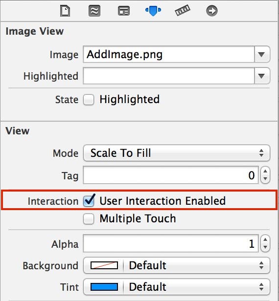 User Interaction Enabled