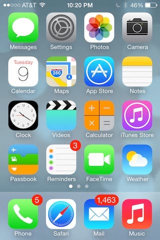 iOS 7 Home Screen