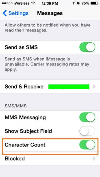 iPhone 11 Pro: How to Enable / Disable Messages Character Count