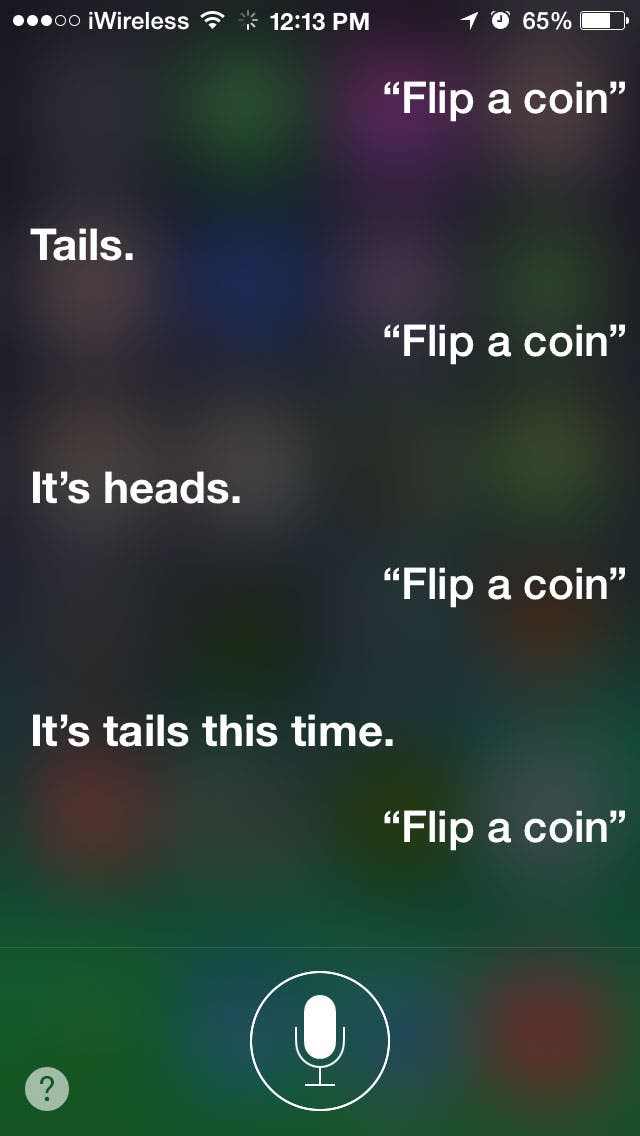 Tip of the Day: Siri Can Flip a Coin, Roll Dice, and Make Hard Parenting  Choices for You